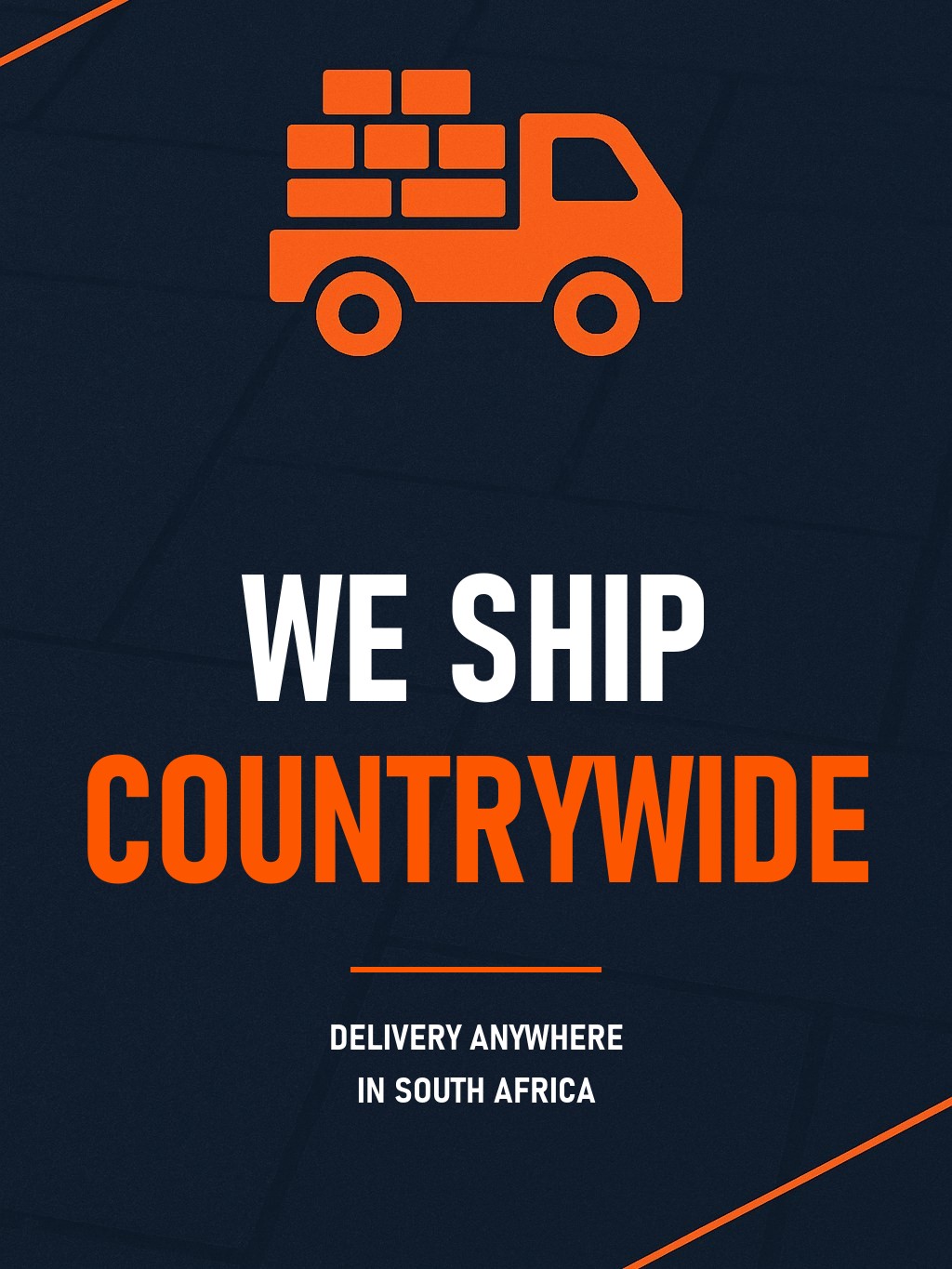 We ship countrywide